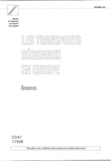 Les transports régionaux en Europe. : 2_1