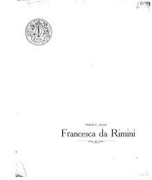 Partition , partie 1, Francesca da Rimini, Leoni, Franco
