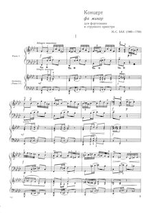 Partition complète (alternative scan), clavecin Concerto No.5