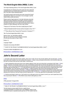 The World English Bible (WEB): 2 John