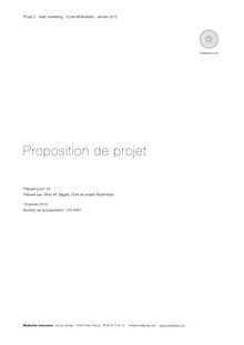 Proposition de projet