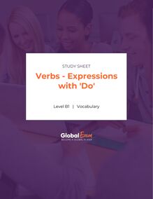 Verbs - Expressions with  Do 