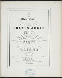 Partition complète (S.471), Les Francs-juges (opéra), Grande Ouverture des Francs-Juges