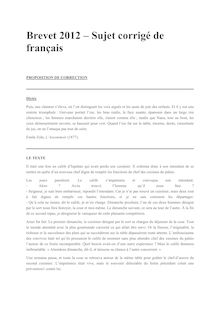 Brevet 2012 Francais Corrige