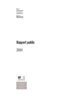 Rapport public 2004 de la Mission interministérielle d'inspection du logement social (Miilos)