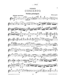 Partition Solo partition de violon, violon Concerto No.1, Op.13