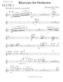 Partition flûte 1, Ricercare, St. Clair, Richard