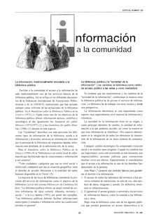 Información a la Comunidad