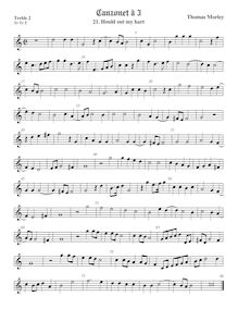 Partition Treble2 viole de gambe, chansonnettes, ou Little Short chansons to Three Voyces