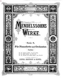 Partition complète, Capriccio Brillant, Op.22, B minor, Mendelssohn, Felix par Felix Mendelssohn