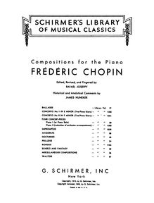 Partition Title Page, Preface, Mazurkas, Chopin, Frédéric
