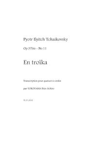 Partition complète, pour Seasons, Времена года, Tchaikovsky, Pyotr
