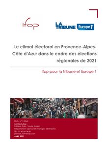 Le climat électoral en Provence-Alpes- Côte d’Azur dans le cadre des élections régionales de 2021
