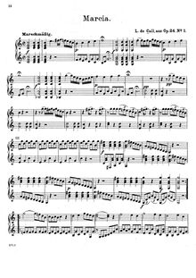Partition No.1 - Marcia, 6 duos, Op.24, Call, Leonhard von
