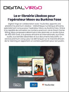 [Digital Virgo] La e-librairie Libokoo pour l’opérateur Moov au Burkina Faso