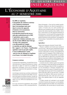 L économie d Aquitaine au 2e semestre 2000