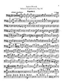 Partition basson 1, 2, Scherzo capriccioso, D♭ major, Dvořák, Antonín