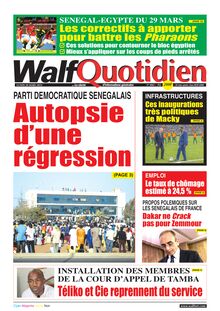 Walf Quotidien n°9003 - du lundi 28 mars 2022