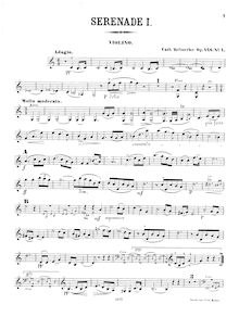 Partition de violon, 2 sérénades, Zwei Serenaden : für Pianoforte, Violine und Violoncell