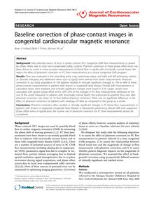 Baseline correction of phase-contrast images in congenital cardiovascular magnetic resonance