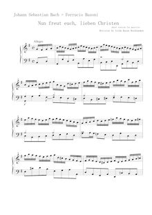 Partition , Nun Freut euch, lieben Christen - short version pour pratique, 10 choral préludes