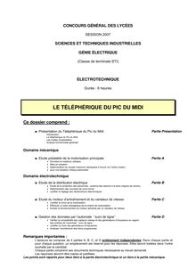 Bac electrotechnique 2007 stielectrique s.t.i (genie electrique)