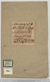 Partition complète, violon Concerto en D major, D, Gurecký, Josef Antonín