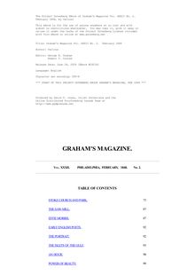 Graham s Magazine Vol. XXXII No. 2.  February 1848