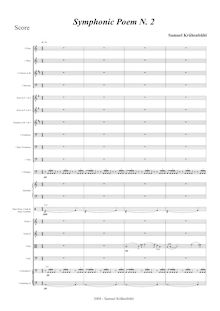 Partition complète, symphonique Poem No.2, Krähenbühl, Samuel