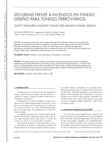 Seguridad frente a incendios en túneles: diseño para túneles ferroviarios (Safety measures against tunnel fire railway tunnel design)