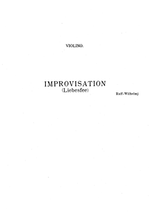 Partition de violon, Improvisation über Raff s  Die Liebesfee  par August Wilhelmj