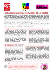 Appel intersyndical départemental Grève "Rythmes scolaires" du 5/12/2013