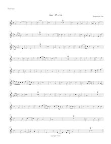 Partition Soprano , partie, Ave Maria, gratia plena… Virgo serena