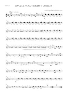 Partition violons II, Sonata para viento, cuerda y arpa, Sonata for Winds, Strings and Harp