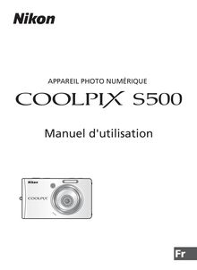 Notice Appareil Photo numériques Nikon  COOLPIX S500