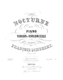 Partition de piano et parties, Notturno pour Piano, violon et violoncelle en E♭