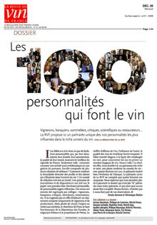Les cent personnalités qui font le vin [pdf - personnalités qui ...
