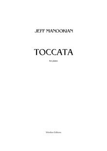 Partition de piano, Toccata, pour Piano, Manookian, Jeff