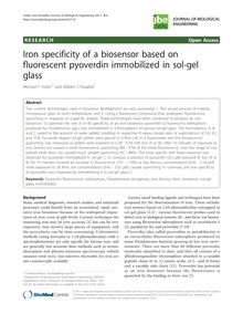 Iron specificity of a biosensor based on fluorescent pyoverdin immobilized in sol-gel glass