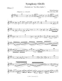 Partition hautbois 2, Symphony No.26, B major, Rondeau, Michel par Michel Rondeau