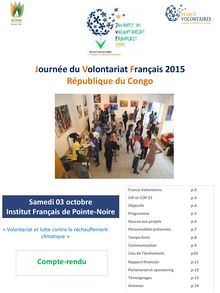 Compte-rendu de la Journée du Volontariat Français 2015 - Congo 