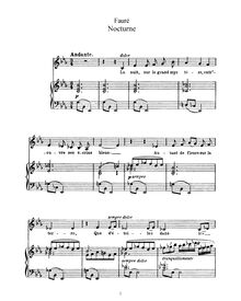 Partition No. 2 - Nocturne, 2 chansons, Op. 43, Fauré, Gabriel