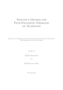 Newton s method for path following problems on manifolds [Elektronische Ressource] / vorgelegt von Markus Baumann
