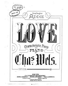 Partition complète, Love, A Characteristic Piece, G major, Wels, Charles