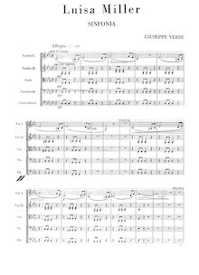 Partition Sinfonia et Act I, Luisa Miller, Verdi, Giuseppe