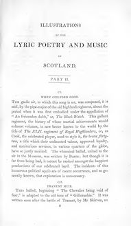 Partition , partie II, pour Scots Musical Museum, Folk Songs, Scottish