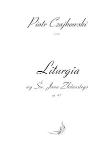 Partition choral score, Liturgy of St. John Chrysostom,, Литургия святого Иоанна Златоуста