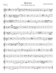 Partition ténor viole de gambe 3, octave aigu clef, Madrigali a 5 voci, Libro 1