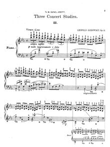 Partition No.3 en E♭, 3 Concert études, Op.11, Godowsky, Leopold