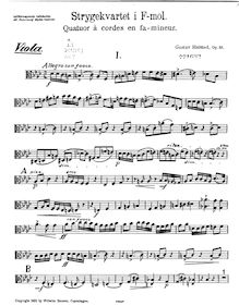 Partition viole de gambe, corde quatuor (No.5), F minor, Helsted, Gustav